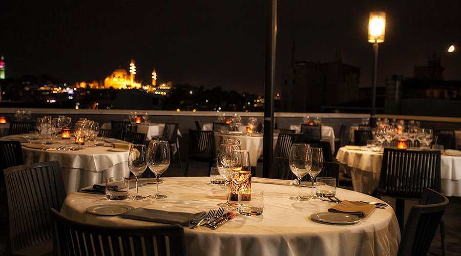 Neolokal's dining room in the SALT Galata building on Bankalar Caddesi