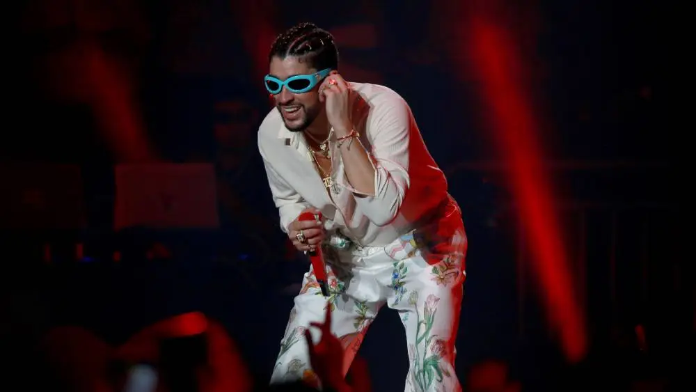 Bad Bunny on stage during his 2026 world tour